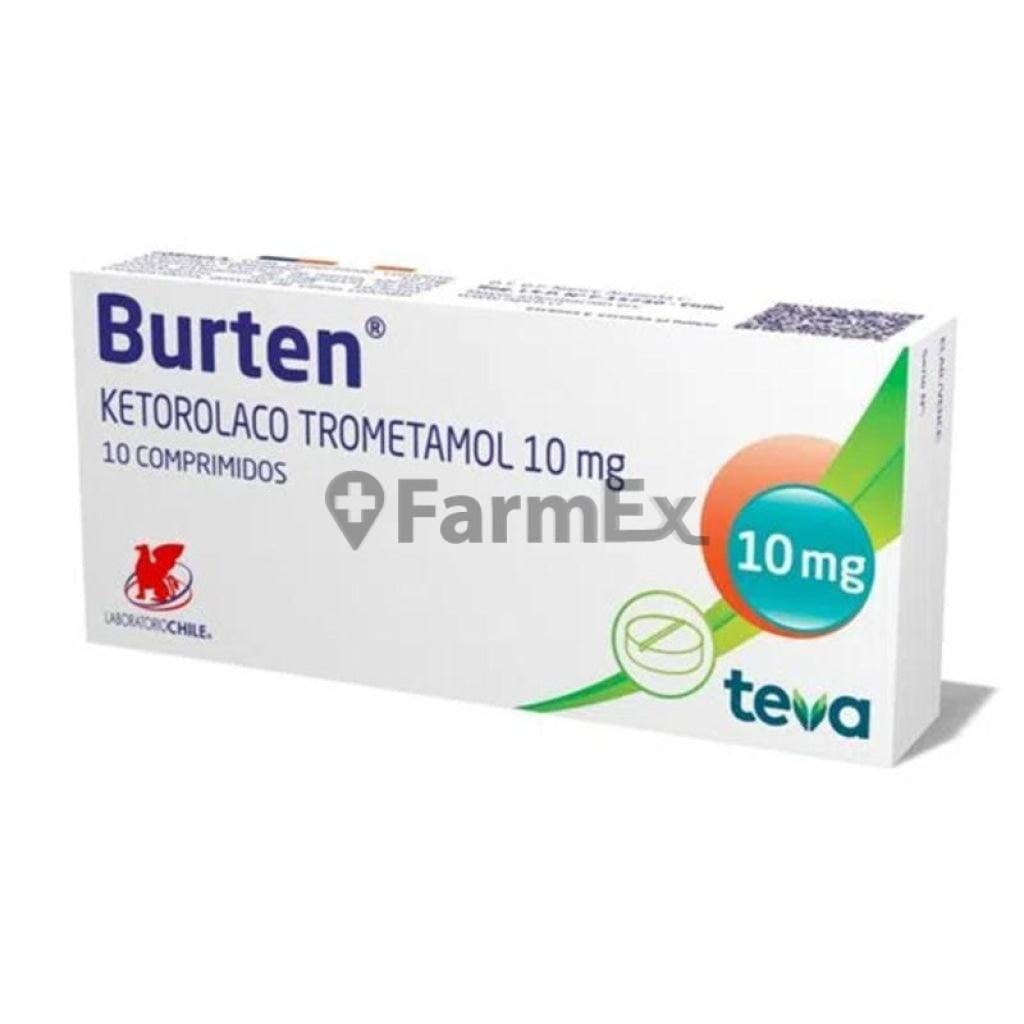Burten 10 mg x 10 comprimidos Farmex-Chile Salud-Persistente